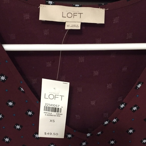 LOFT mixed media top - Picture 2 of 3